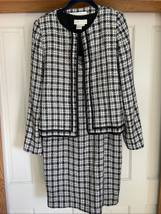Doncaster Dresses & Skirts - Doncaster Vintage Black & White Houndstooth Dress Jacket Suit